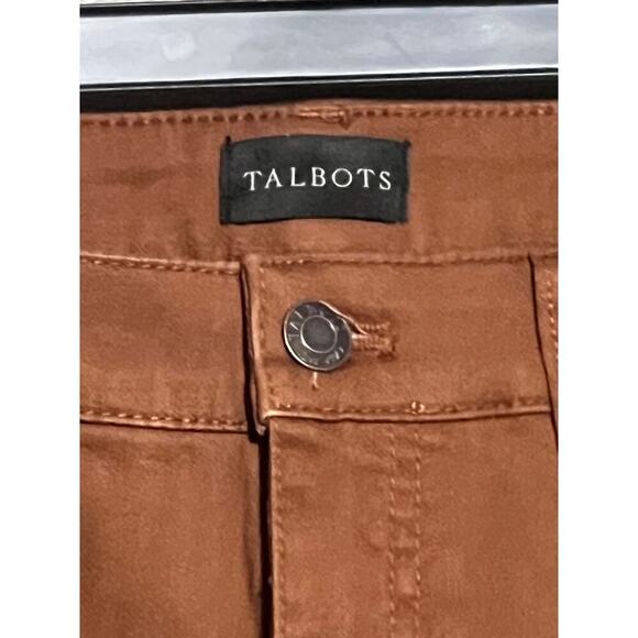 NWT Talbots Slim Ankle Jean Brown Size 4 Cotton Mix Soft Comfortable - Picture 6 of 8